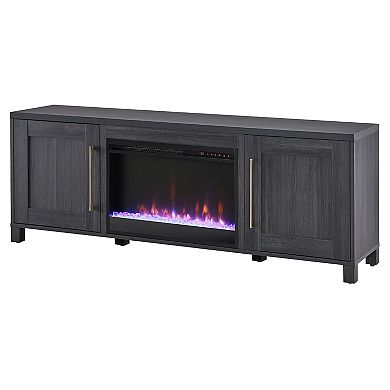 Finley & Sloane Chabot Rectangular Crystal Fireplace TV Stand