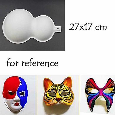 10-packs White Blank Painting Mask Diy Gourd Paper Mask For Kids