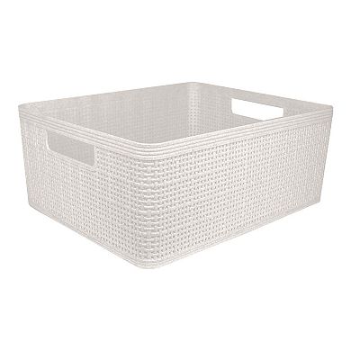 Belle Maison 4-pk. Medium Rectangle Wheat Bins