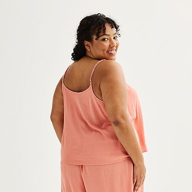 Plus Size Sonoma Goods For Life® Textured Sleep Cami