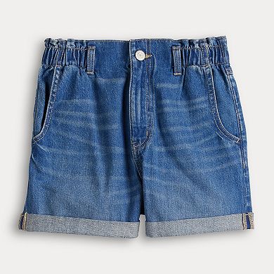 Juniors' SO® Cuffed Paperbag Shorts