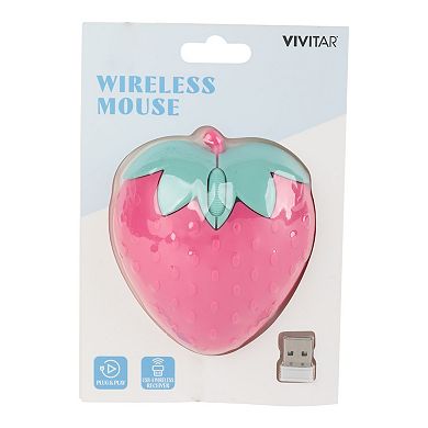 Vivitar Wireless Strawberry Designed Mouse