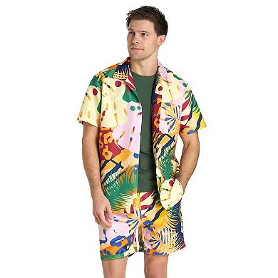 Men's OppoSuits Tropic Thrill Print Short Sleeve Button Down Shirt & Shorts Set