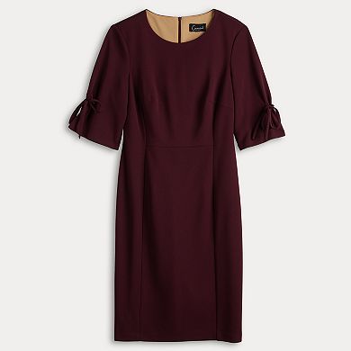 Women's Connected Apparel Elbow Tie Sleeve Sheath Dress