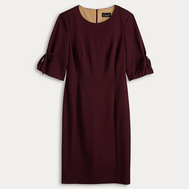 Women's Connected Apparel Elbow Tie Sleeve Sheath Dress