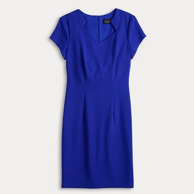 Women's Connected Apparel Horseshoe Neck Sheath Dress