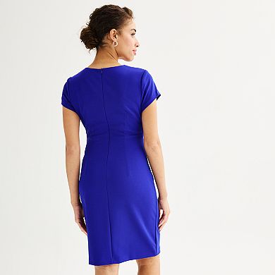 Women's Connected Apparel Horseshoe Neck Sheath Dress