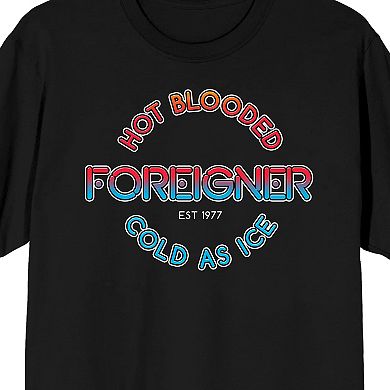 Men's Foreigner Hot Blooded Cold As Ice Tee
