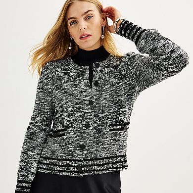 Women's Nine West Metallic Knit Cardigan Sweater