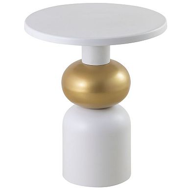 Round Drink Table With Gold Accent In The Middle