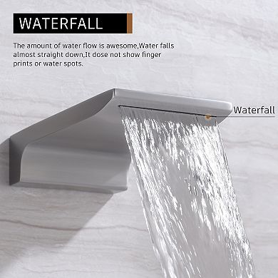 Wall Mounted Bathtub Faucet Set With Handheld Shower Head