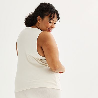 Plus Size Sonoma Goods For Life® Ribbed Pajama Tank Top