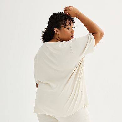 Plus Size Sonoma Goods For Life?? Ribbed Pajama Tee