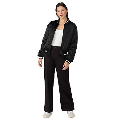 Women's Modern Supply by Sanctuary Satin Quilted Bomber Jacket