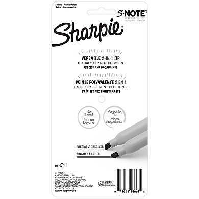 Sharpie S-Note Creative Markers - Assorted Colors, Chisel Tip - 6 Count