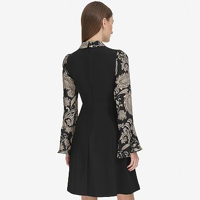 Women's Andrew Marc Long Sleeve Collar Neck Shirt Dress