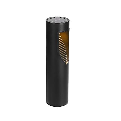 Techko 2-Piece Outdoor Solar-Powered Bollard Path Lights Set