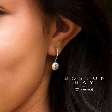 Boston Bay Diamonds Sterling Silver Diamond Accent Circle Dome Drop Earrings