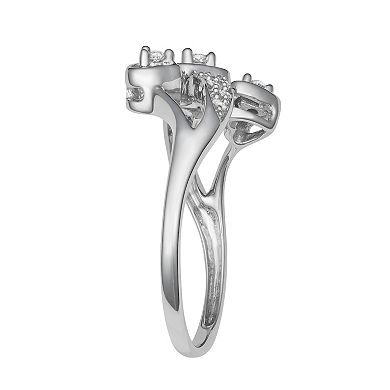 HDI Sterling Silver 1/6 Carat T.W. Diamond Heart Ring