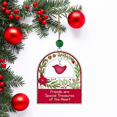 Friends Are Special Treasures of the Heart Ceramic Christmas Ornament 