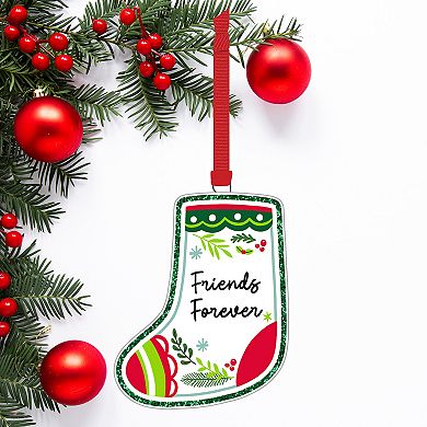 Friends Forever Ceramic Christmas Ornament