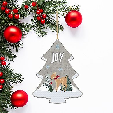 Joy Cement Christmas Tree Ornament