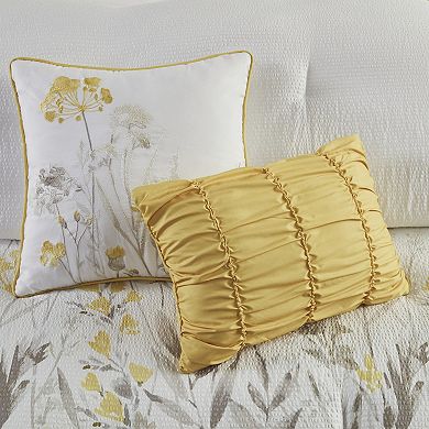 Madison Park Pampa 5-Piece Seersucker Comforter Set with Throw Pillows