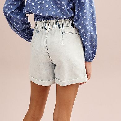 Girls 6-20 SO® Paperbag Waist Denim Shorts in Regular & Plus Size