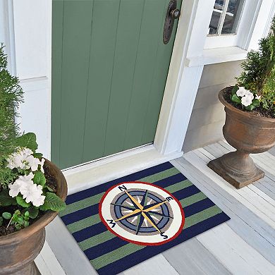 Liora Manne Frontporch Striped Compass Indoor Outdoor Mat