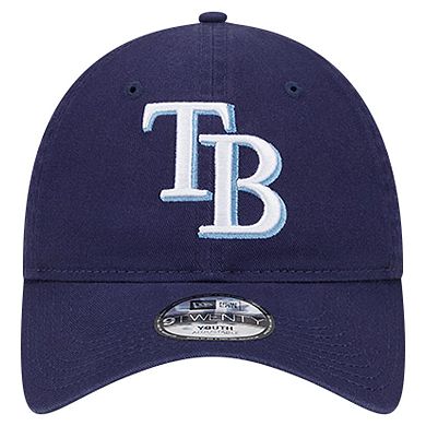 Youth New Era Navy Tampa Bay Rays Team Color 9TWENTY Adjustable Hat