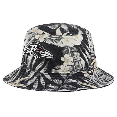 Men's '47 Black Baltimore Ravens Tropicalia Bucket Hat