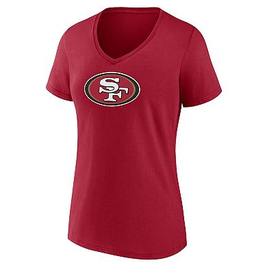 Women's Fanatics Scarlet San Francisco 49ers Mother's Day V-Neck T-Shirt