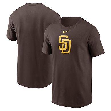 Men's Nike Brown San Diego Padres Fuse Logo T-Shirt
