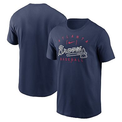 Men's Nike Navy Atlanta Braves Home Team Athletic Arch T-Shirt