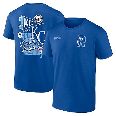 Men's Fanatics Branded Royal Kansas City Royals Split Zone T-Shirt
