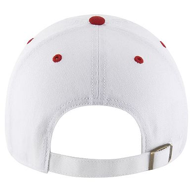 Men's '47 White/Scarlet San Francisco 49ers Double Header Diamond Clean Up Adjustable Hat