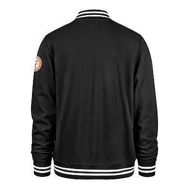 Men's '47 Black Baltimore Orioles Wax Pack Pro Camden Full-Zip Track Jacket