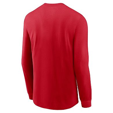 Men's Nike Red Cincinnati Reds Repeater Long Sleeve T-Shirt