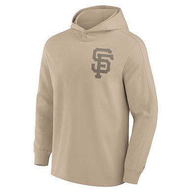 Men's Fanatics Signature Khaki San Francisco Giants Elements Lightweight Fleece Hoodie