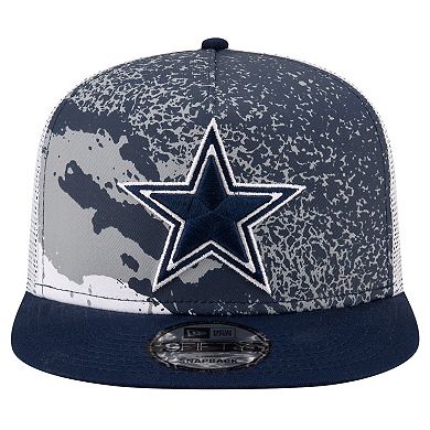 Men's New Era Gray/Navy Dallas Cowboys Court Sport 9FIFTY Snapback Hat