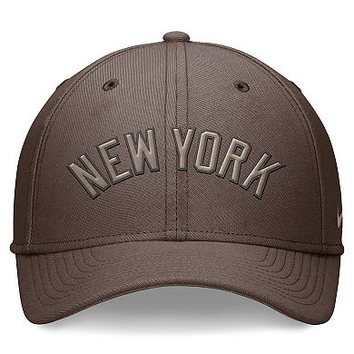 Men's Nike Brown New York Yankees Statement Ironstone Performance SwooshFlex Hat