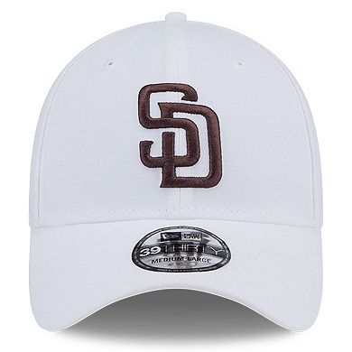 Men's New Era White San Diego Padres Evergreen 39THIRTY Flex Hat