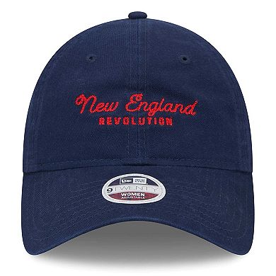 Women's New Era Navy New England Revolution Throwback 9TWENTY Adjustable Hat