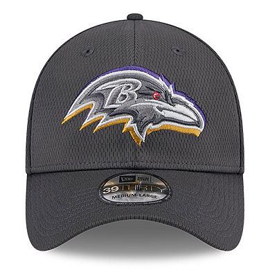 Men's New Era  Graphite Baltimore Ravens 2024 NFL Draft 39THIRTY Flex Hat