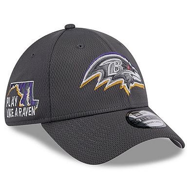 Men's New Era  Graphite Baltimore Ravens 2024 NFL Draft 39THIRTY Flex Hat