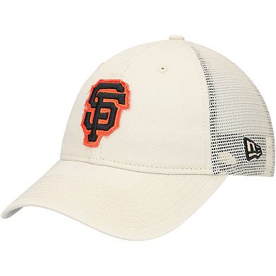 Men's New Era Stone San Francisco Giants Game Day 9TWENTY Adjustable Trucker Hat