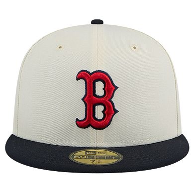 Men's New Era White Boston Red Sox Evergreen Chrome 59FIFTY Fitted Hat