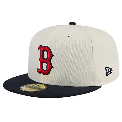 Men's New Era White Boston Red Sox Evergreen Chrome 59FIFTY Fitted Hat