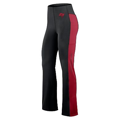 Women's Fanatics Black Tampa Bay Buccaneers Studio Fitted Flared Leggings