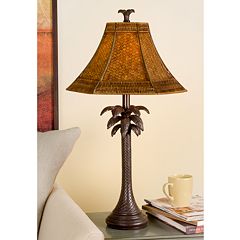 French Verdi Palm Tree Table Lamp